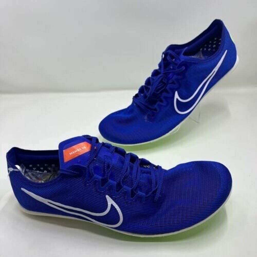 Nike Mens Zoom Mamba 6 Track & Field Distance Spikes Racer Blue Shoes Size 15
